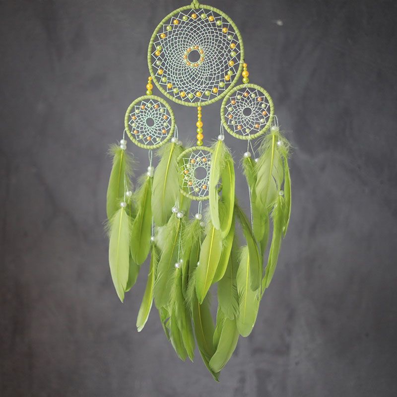 Home Textile - Multi‑ring Handmade Dreamcatcher Colorful Feather Beaded