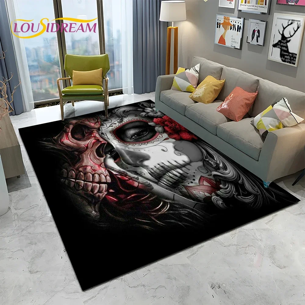 Horror Gothic Female Skull Dea - огляд і ціна Home Textiles Sale