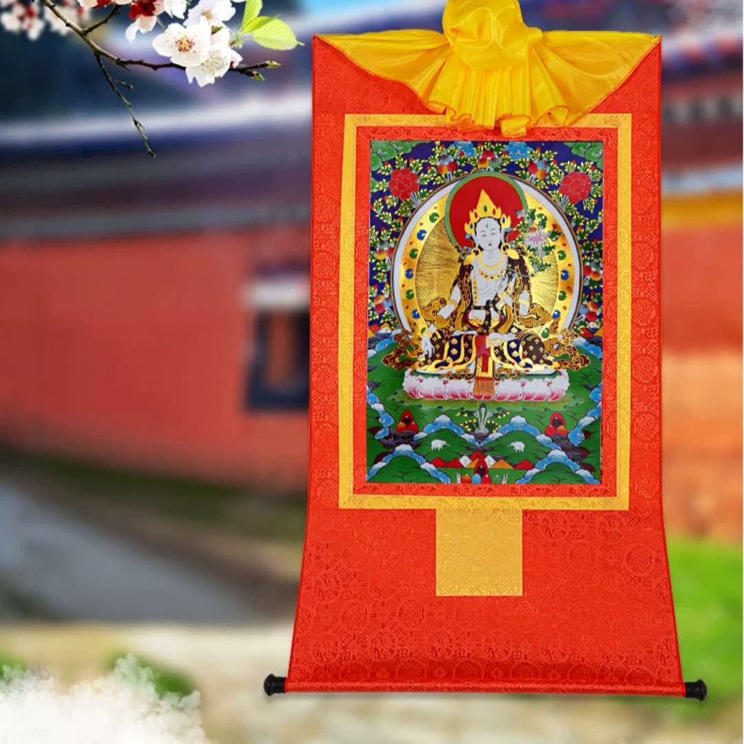 White Tara Buddha Thangka Gold - огляд і ціна Home Textiles & Decorations
